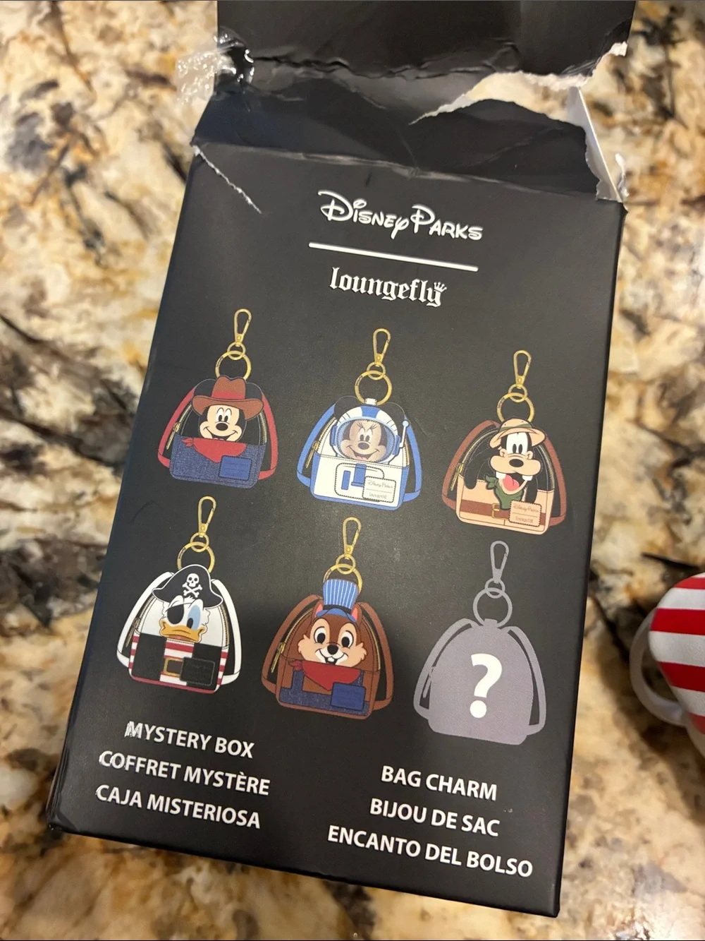 Disney loungefly mystery box Donald Duck Pirate Stripe Bag Charm